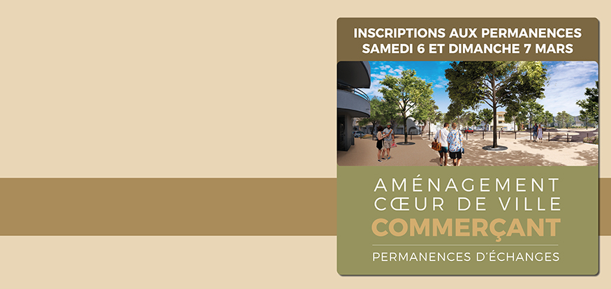 Inscription aux permanences - Projet cœur de ville commerçant