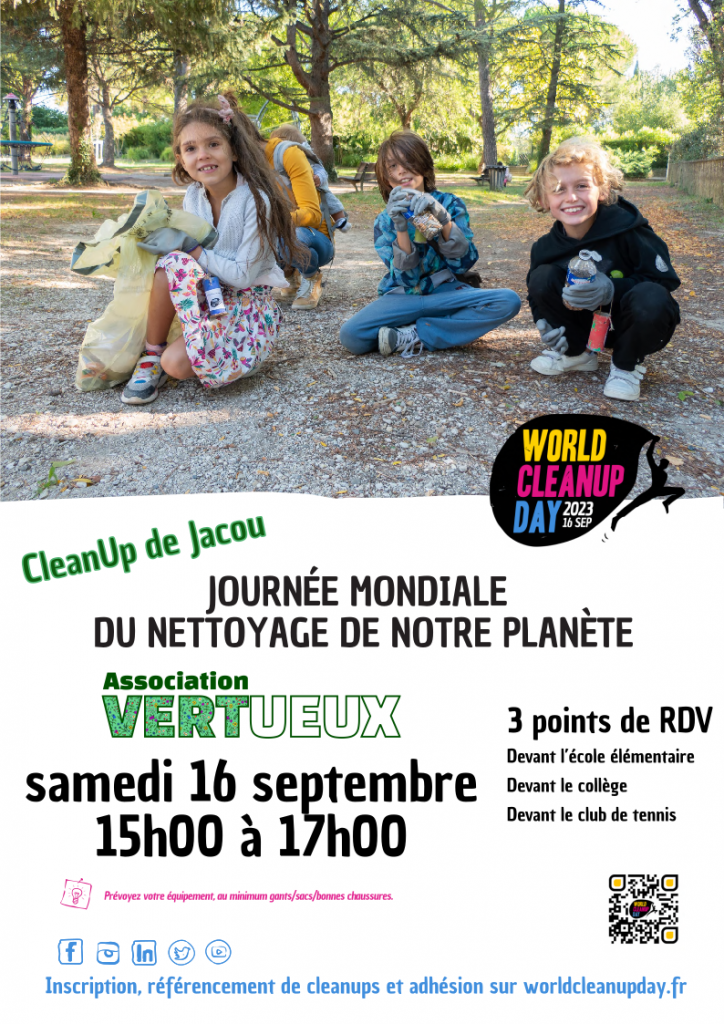 World Clean Up Day : collecte de déchets à Jacou