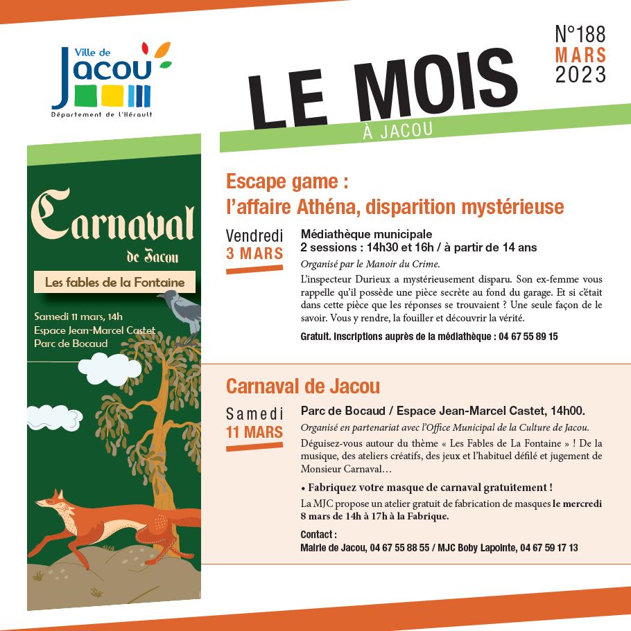 Le Mois à Jacou - mars 2023