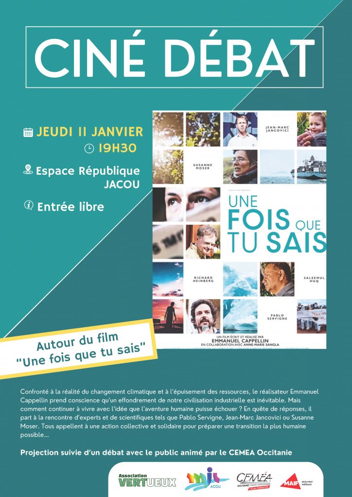 Ciné-débat autour du film "Une fois que tu sais"