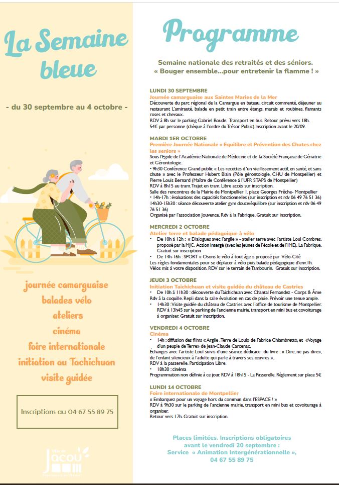 Seniors : le programme de la semaine bleue est disponible !