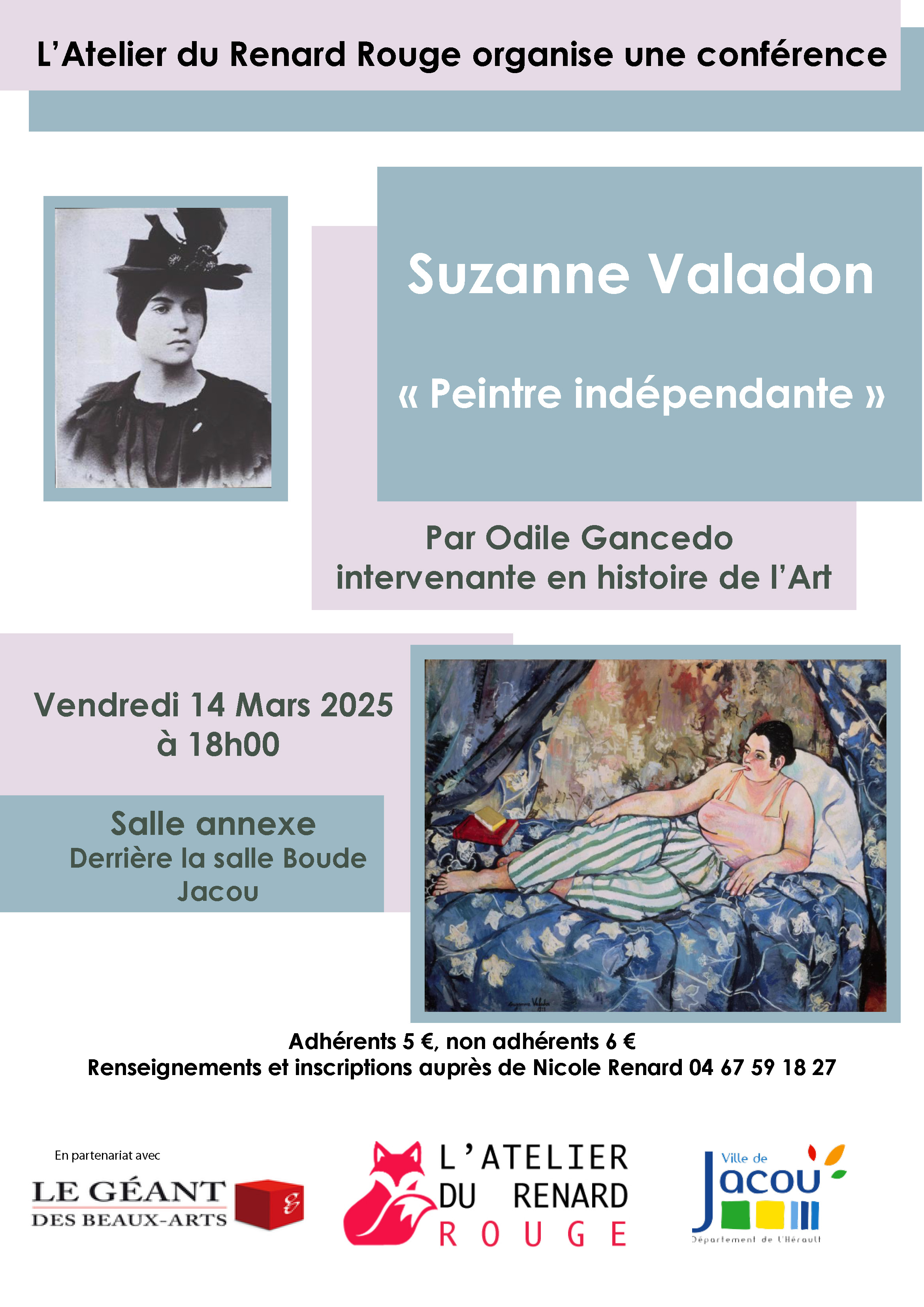 Conférence sur Suzanne Valadon