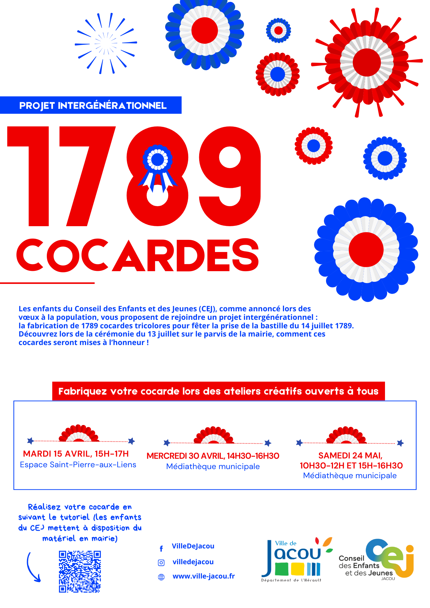 CEJ : Projet des 1789 cocardes tricolores 1