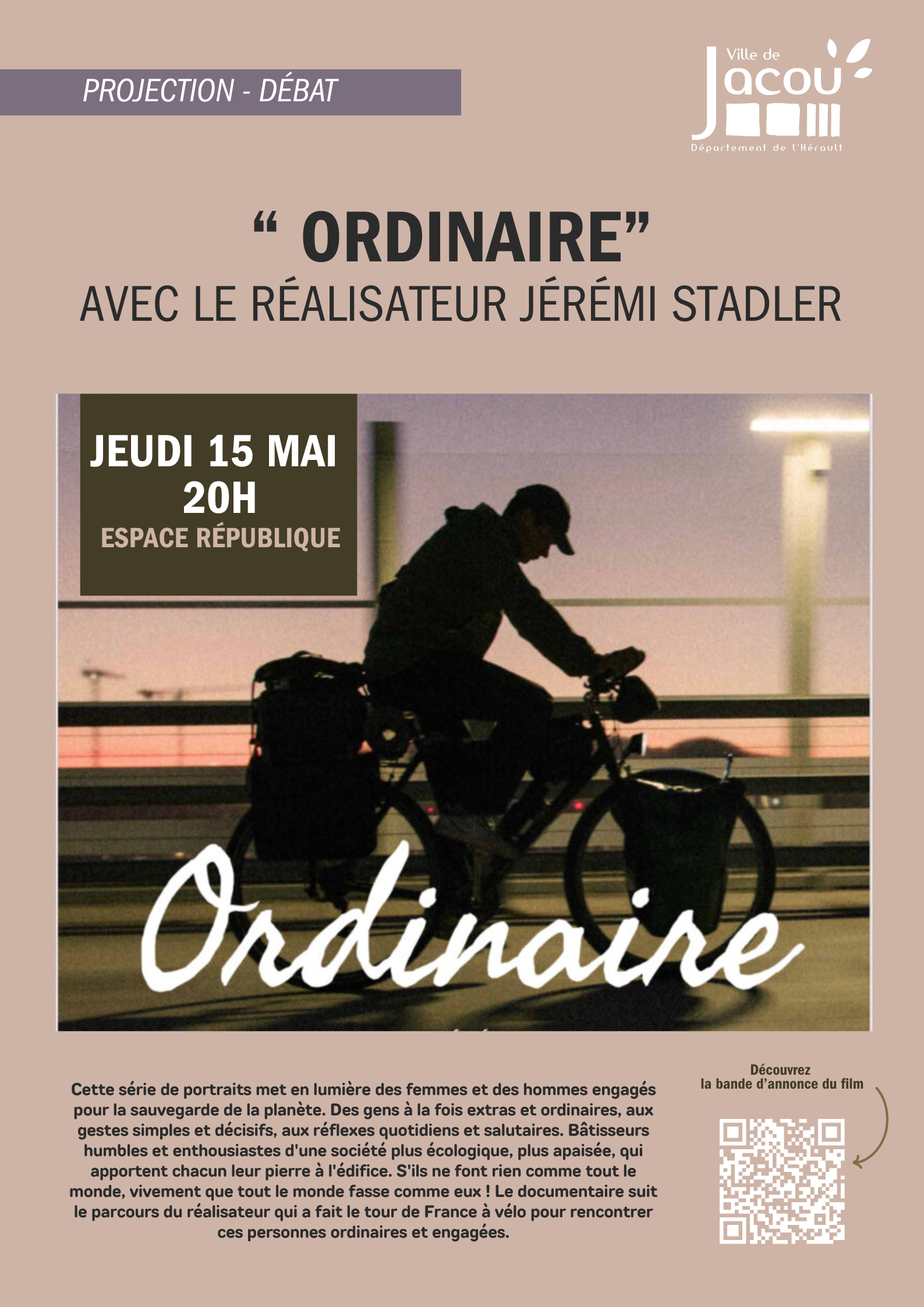 Projection-débat autour du film "Ordinaire" en présence du réalisateur