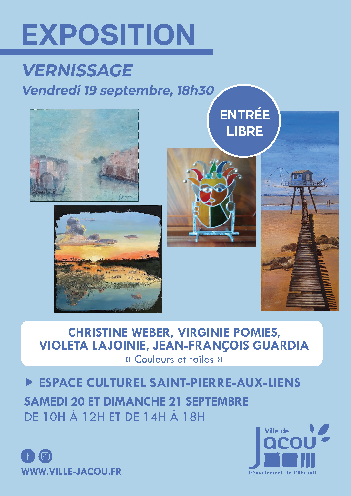 Exposition « Couleurs et Toiles » par les élèves de Roger Guardia 4