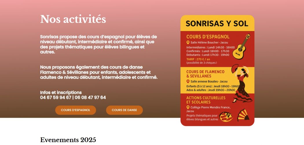Sonrisas y Sol de Espana lance son site web !