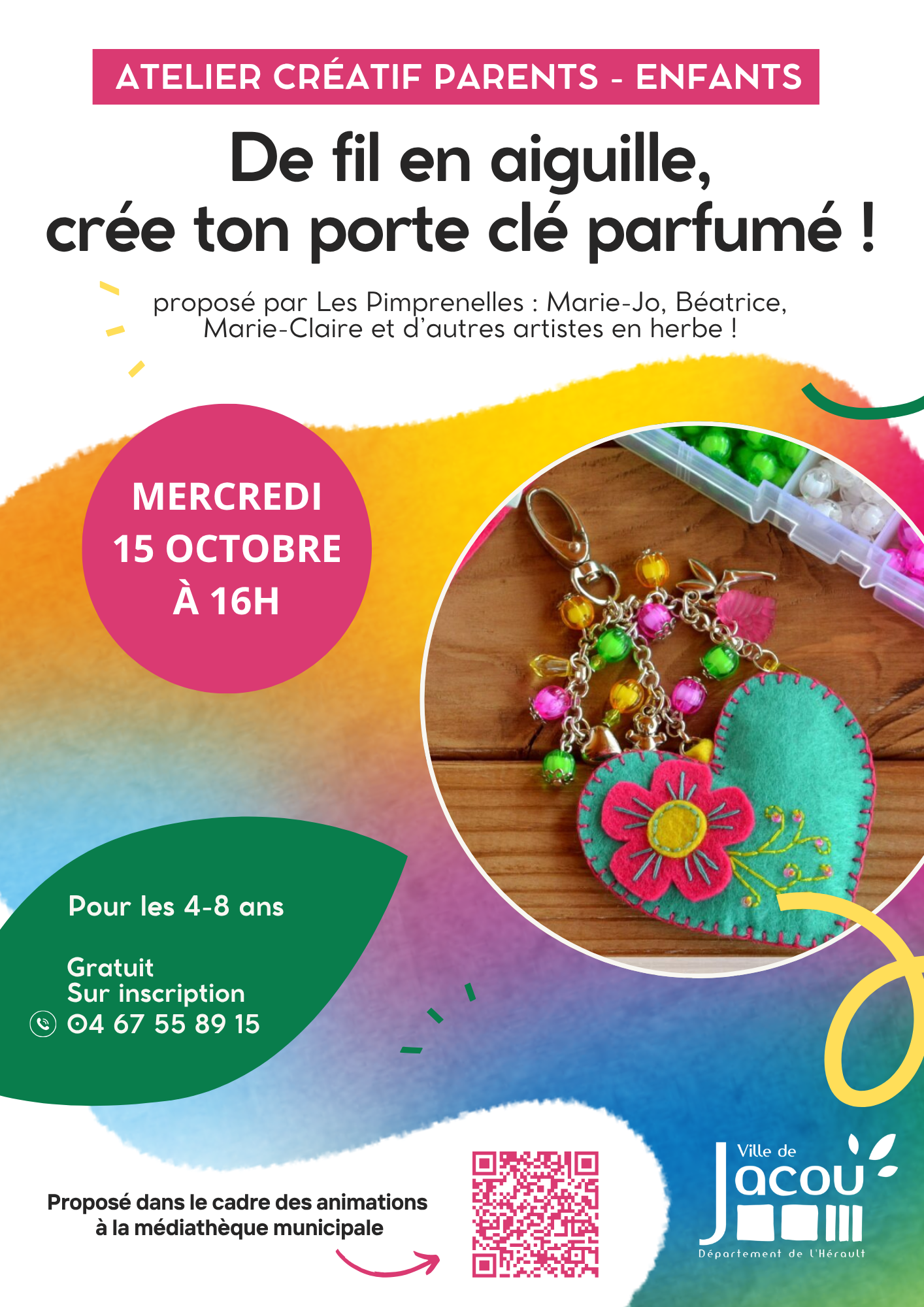 Atelier créatif en famille - crée ton porte clé parfumé !