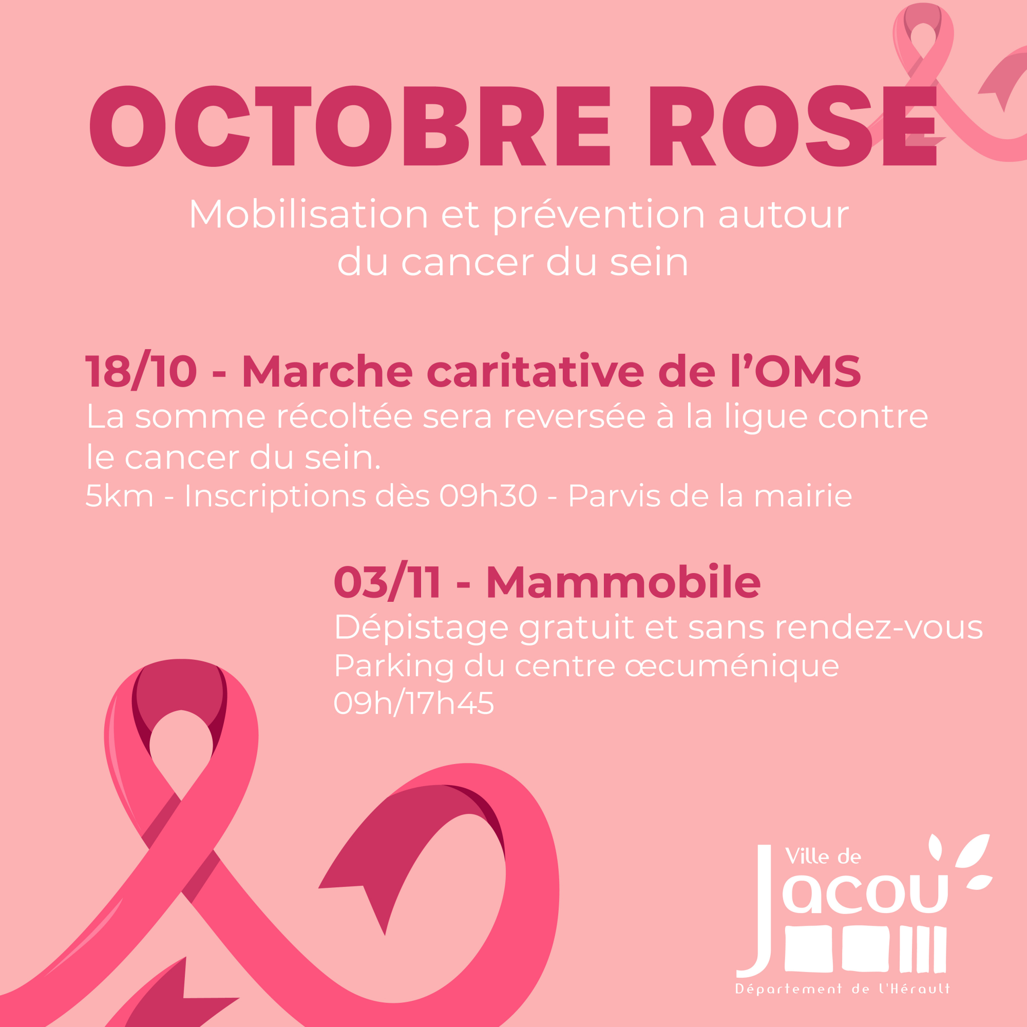 Jacou se mobilise pour Octobre rose ! 1