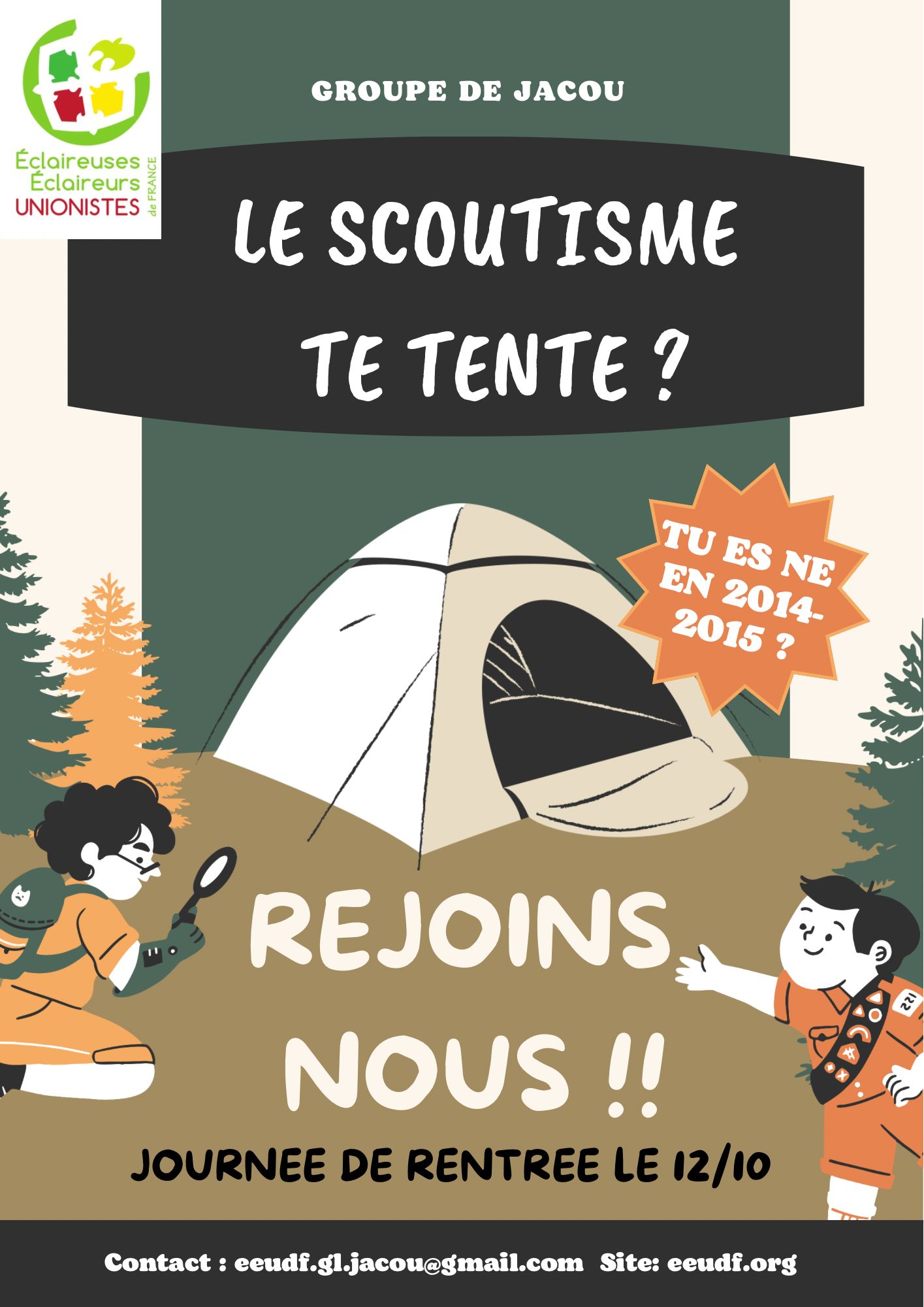Les Eclaireurs et Eclaireuses Unionistes de Jacou recrutent !