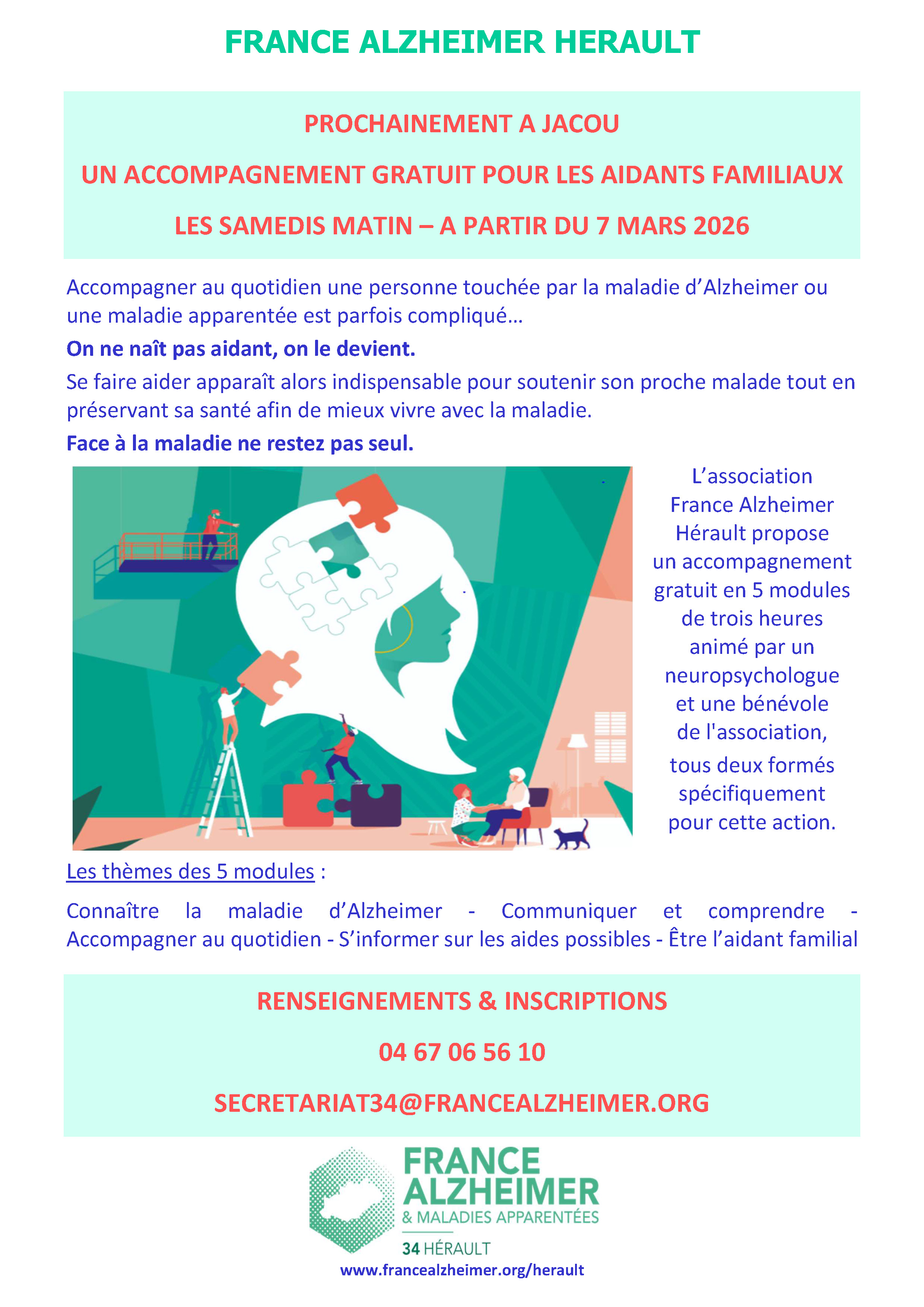 Soutenir les aidants des personnes touchées par la maladie d'Alzheimer : un accompagnement gratuit est disponible à Jacou