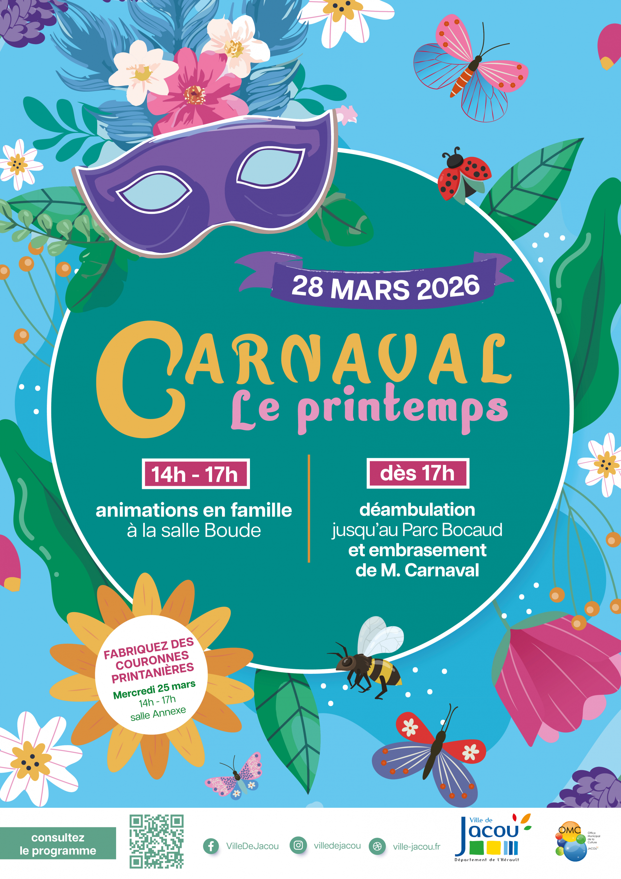 Fabrication de couronnes printanières pour le carnaval