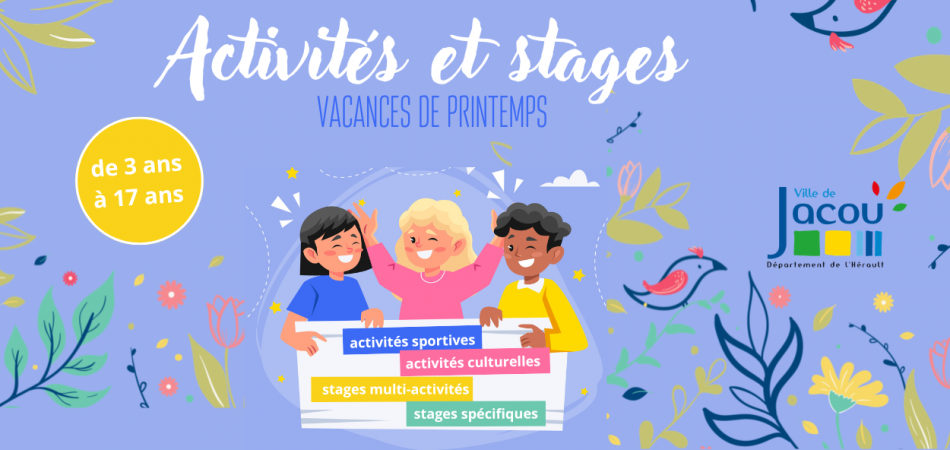 Programme des activités - vacances de printemps 2