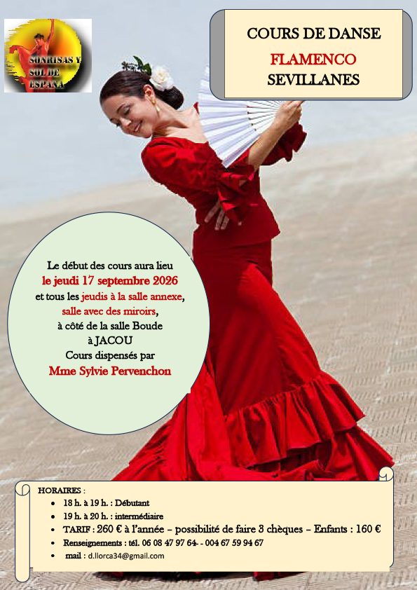 Début des cours de flamenco et danses sévillanes